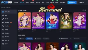 Giới thiệu dạng bài Baccarat trực tuyến FCB88 